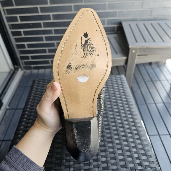 Seychelles Vintage Women's Black Leather Western Cowboy Cowgirl Boots Size 7 - Picture 9 of 13